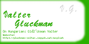 valter gluckman business card